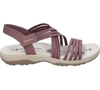 Skechers Sandalias Planas Reggae Slim Sunnyside 2.0 para Mujer - Sandalia Deportiva Rosa con Bucle de Gancho - Memory Foam - Apto para Lavadora - Vegan - Modelo 164036-MVE - 37 EU