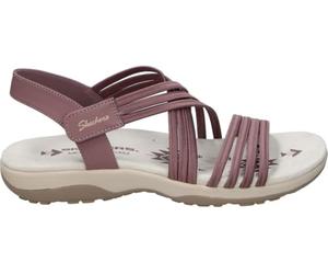 Skechers Sandalias Planas Reggae Slim Sunnyside 2.0 para Mujer - Sandalia Deportiva Rosa con Bucle de Gancho - Memory Foam - Apto para Lavadora - Vegan - Modelo 164036-MVE - 40 EU