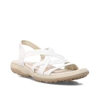Skechers - Sandalias Reggae Slim Simply Stretch para mujer, Blanco, 42 EU