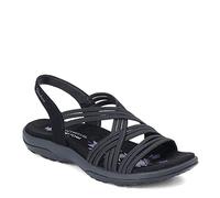 Skechers - Sandalias Reggae Slim Simply Stretch para mujer, Negro -, 9 Wide