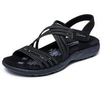 Skechers Sandalias Reggae Slim-Sunnyside 2.0 para mujer, Negro/Negro, 39 EU