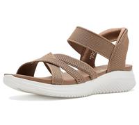 Skechers Sandalias Ultra Flex 3.0 para mujer, sin cordones Forever Better, Moca, 8