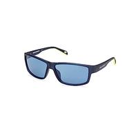 Skechers SE6159 Gafas de Sol para Hombre, Gafas de Sol Ligeras y Casual, Lentes Rectangulares, Lentes Ahumadas Polarizadas, Azul Opaco