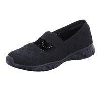 Skechers Seager Simple Things, Zapatos Planos Mary Jane Mujer, Black, 38.5 EU