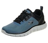 Skechers Seguimiento Más Amplio, Zapatillas de Deporte Hombre, Malla Azul PU Negro Trim, 39 EU