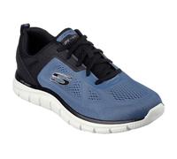 Skechers Seguimiento Más Amplio, Zapatillas de Deporte Hombre, Malla Azul PU Negro Trim, 47.5 EU