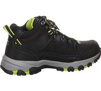 Skechers SELMEN MELANO, Botas para senderismo para Hombre, Black Leather W/ Synthetic & Mesh, 42.5 EU