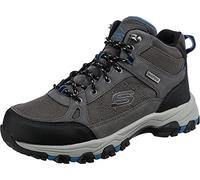 Skechers SELMEN MELANO, Botas para senderismo para Hombre, Gray Leather W/ Synthetic & Mesh, 42.5 EU