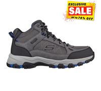 Skechers SELMEN MELANO, Botas para senderismo para Hombre, Gray Leather W/ Synthetic & Mesh, 39.5 EU