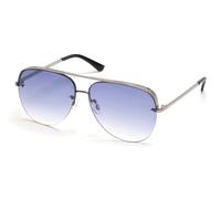 Skechers Semi-Rimless Metal Aviator en Metálico/Negro