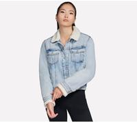 Skechers Sherpa Denim chaqueta en Denim/Taupe, talla XL