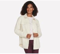 Skechers Sherpa Shacket en Carnation/Blanco, talla XS