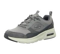 Skechers Skech-Air Court Homegrown, Zapatillas Hombre, Grey Suede/Mesh/Duraleather/Trim, 45 EU