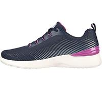 Skechers SKECH-AIR DYNAMIGHT LUMINOSITY, Zapatillas para Mujer, Navy Mesh/Purple Trim, 38.5 EU