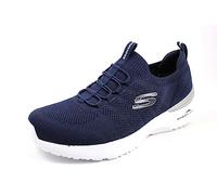 Skechers Skech-Air Dynamight Steps - Tenis Deportivos para Mujer, Tejido Azul Marino con Ribete Plateado, 40 EU