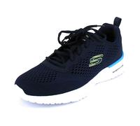 Skechers Skech-Air Dynamight Tuned Up, Zapatillas de Deporte Hombre, Navy Engineered Mesh PU Lime Trim, 44 EU