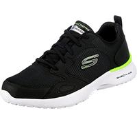Skechers SKECH-AIR DYNAMIGHT VENTURIK, Zapatillas de deporte para Hombre, Black Synthetic/Textile/Lime Trim, 46 EU