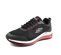 Skechers SKECH-AIR ELEMENT 2.0 LOMARC, Zapatillas Bajas Hombre, Black Mesh/Red Synthetic Trim, 42 EU
