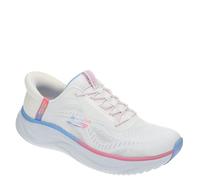 Skechers Skech Cloud - Tenis sin cordones para mujer, Blanco/Multicolor, 38 EU
