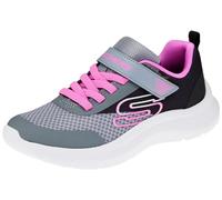 Skechers Skech Fast Trending Color, Zapatos deportivos Niñas, Black Textile/Grey Trim, 35 EU