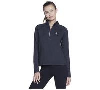 Skechers Skech-Knits Ultra Go 1/4 Zip Camiseta, Asphalt Bold Black, M para Mujer