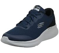 Skechers 232591 Nvbk, Zapatillas Hombre, Ribete Duraleather de Malla Azul Marino, 43 EU