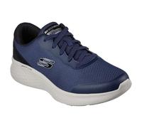 Skechers 232591 Nvbk, Zapatillas Hombre, Ribete Duraleather de Malla Azul Marino, 44 EU