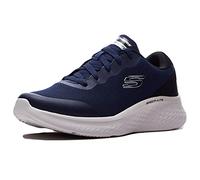 Skechers 232591 Nvbk, Zapatillas Hombre, Ribete Duraleather de Malla Azul Marino, 43 EU