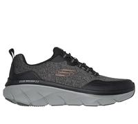 Skechers D'lux Walker 2.0 Steadyway, Zapatillas Hombre, Negro, Gris Oscuro, 42.5 EU X-Ancho