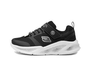Skechers Skechers Meteor-Lights, Zapatos Deportivos Niños, Black Textile / Synthetic / Grey Trim, 33 EU