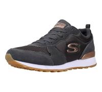 Skechers OG 85 Goldn Gurl, Zapatillas para Mujer, Charcoal Suede Nylon Mesh Rose Gold Trim, 39.5 EU