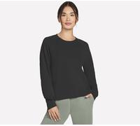 Skechers SKECHLUXE Elevate Crewneck en Negro, talla XS