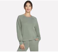 Skechers SKECHLUXE Elevate Crewneck en Taupe/Oliva, talla Pequeña