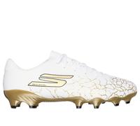 Skechers SKX_ 1.5 Academy FG en Blanco/Negro/Oro, talla 38.5