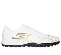 Skechers SKX_1.5 Academy TF en Blanco/Negro/Oro, talla 44.5