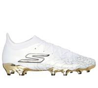 Skechers SKX_ 1.5 Elite FG en Blanco/Negro/Oro, talla 38.5