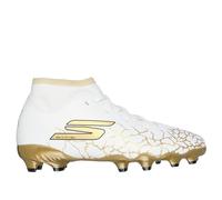 Skechers SKX_1.5 High Jr Td FG en Blanco/Negro/Oro, talla 28