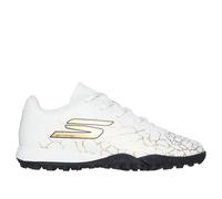Skechers SKX_ 1.5 Jr Td TF en Blanco/Negro/Oro, talla 29