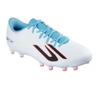 Skechers SKX_2 Academy AG - Botas de fútbol para Hombre, Ligeras con Zapato Superior Moldeado, Color Blanco sintético/Turquesa sintético/Rosa TR, 7.5 UK