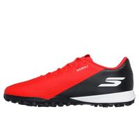 Skechers SKX_2 Academy TF - Tenis de fútbol para Hombre, Ligeros, Control preciso, Color Rojo sintético/Borde Negro, Talla 12 de Reino Unido
