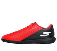 Skechers SKX_2 Club IC - Tenis de fútbol para Hombre, Botas de Rendimiento Ligeras, Color Rojo sintético/Borde Negro, Talla 6.5 de Reino Unido