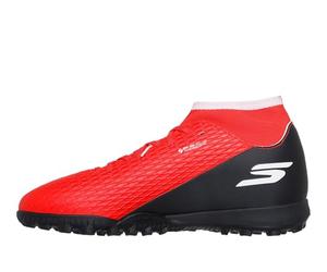 Skechers SKX_2 Jr High Youth TF - Zapatos de fútbol con Tacos de fútbol, Color Rojo sintético/Ribete Negro, Talla 1.5 UK Niño