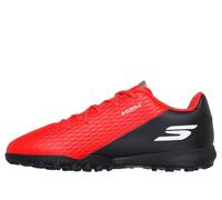 Skechers SKX_2 Jr Youth TF - Botas para jóvenes, Control preciso de Golpe, Tenis de fútbol Ligero de tracción para césped, Color Rojo sintético/Ribete Negro, Talla 2.5 UK