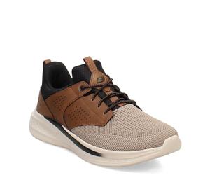Skechers Slade-Breyer 210892 - Tenis de Malla elástica de Punto para Hombre, con un Cuarto de Jaula, sin Cordones, Marrón/Marrón (Tan), 43 EU