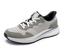 Skechers Slade Ultra-Mercer, Zapatillas de Ocio Hombre, Gray Leather/Mesh, 42 EU
