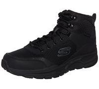 Skechers Escape Plan 2.0 Woodrock, Botas de Invierno, Zapatos de Trekking Hombre, Black Leather/PU/Mesh/Trim, 41.5 EU