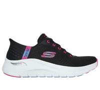 Skechers Slip-ins: Arch Fit 2.0 - Easy Chic en Negro/Rosa Caliente, talla 38.5, Vegan