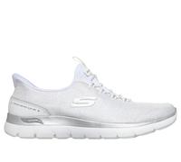 Skechers Slip-ins: Arch Fit Summits - Diamond Grace en Blanco/Plata, talla 37, Vegan