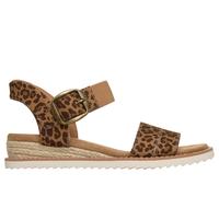 Skechers Hands Free Slip-ins® BOBS® Desert Kiss - Safari Stepper - Sandalias para mujer, veganas, espuma viscoelástica, estampado de leopardo, zapatos cómodos de verano, altura del tacón de 1,25