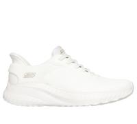 Skechers Mujer Bobs Squad Chaos Current Muse Slip-In Entrenador, Off White Textile, 37.5 EU Large